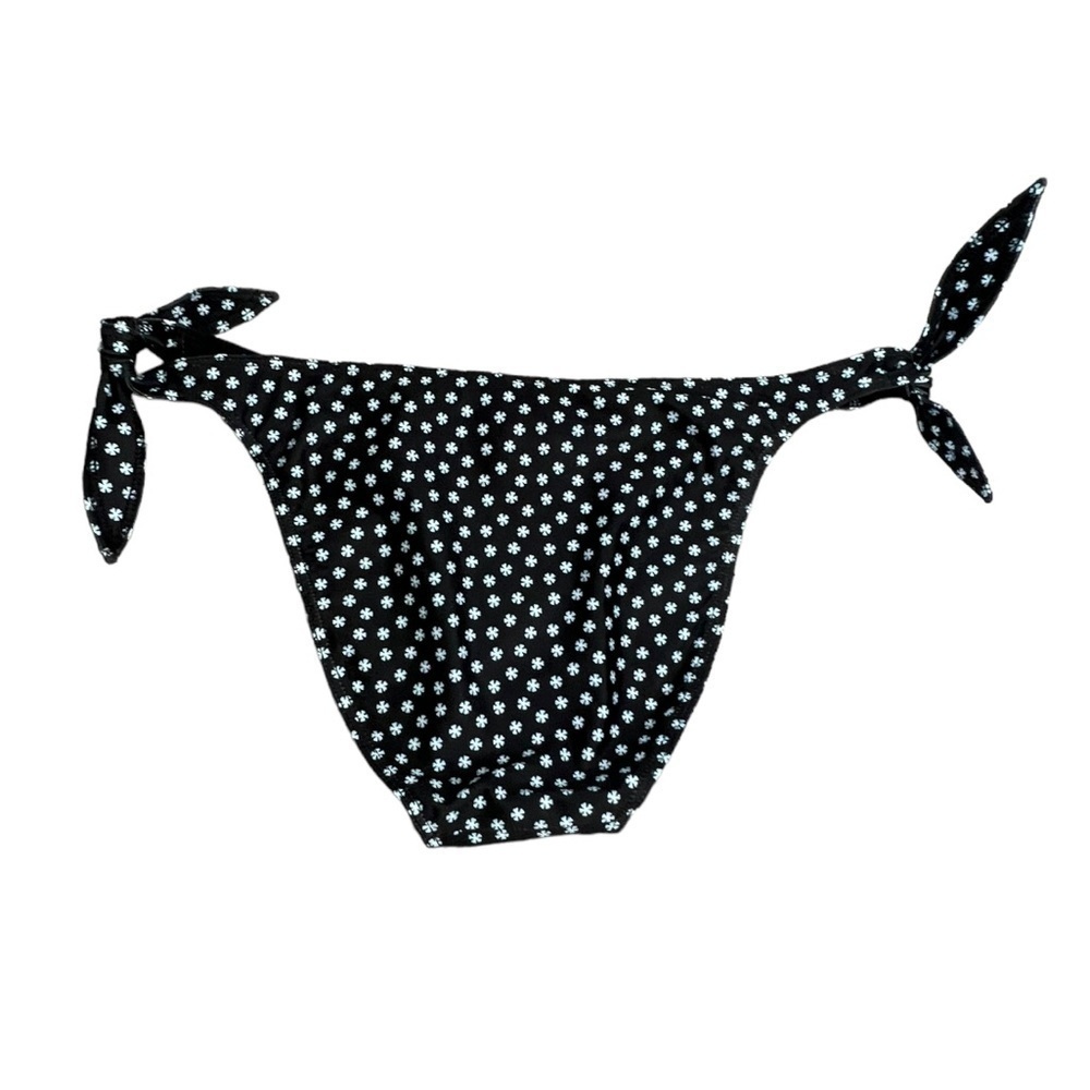 NWT Daughters of Summer Black Floral Print Adjustable Bikini Bottom - Size XS - Picture 5 of 7